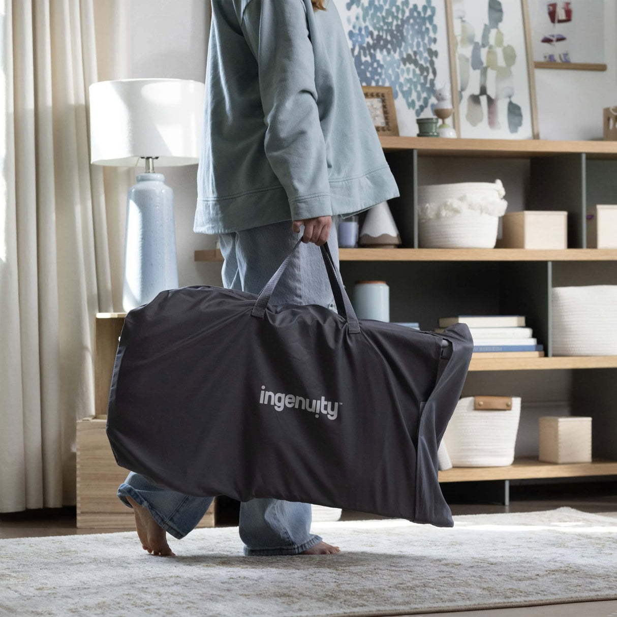 Ingenuity Chambray Happy Belly™ Rock-To-Bounce Massage Plats