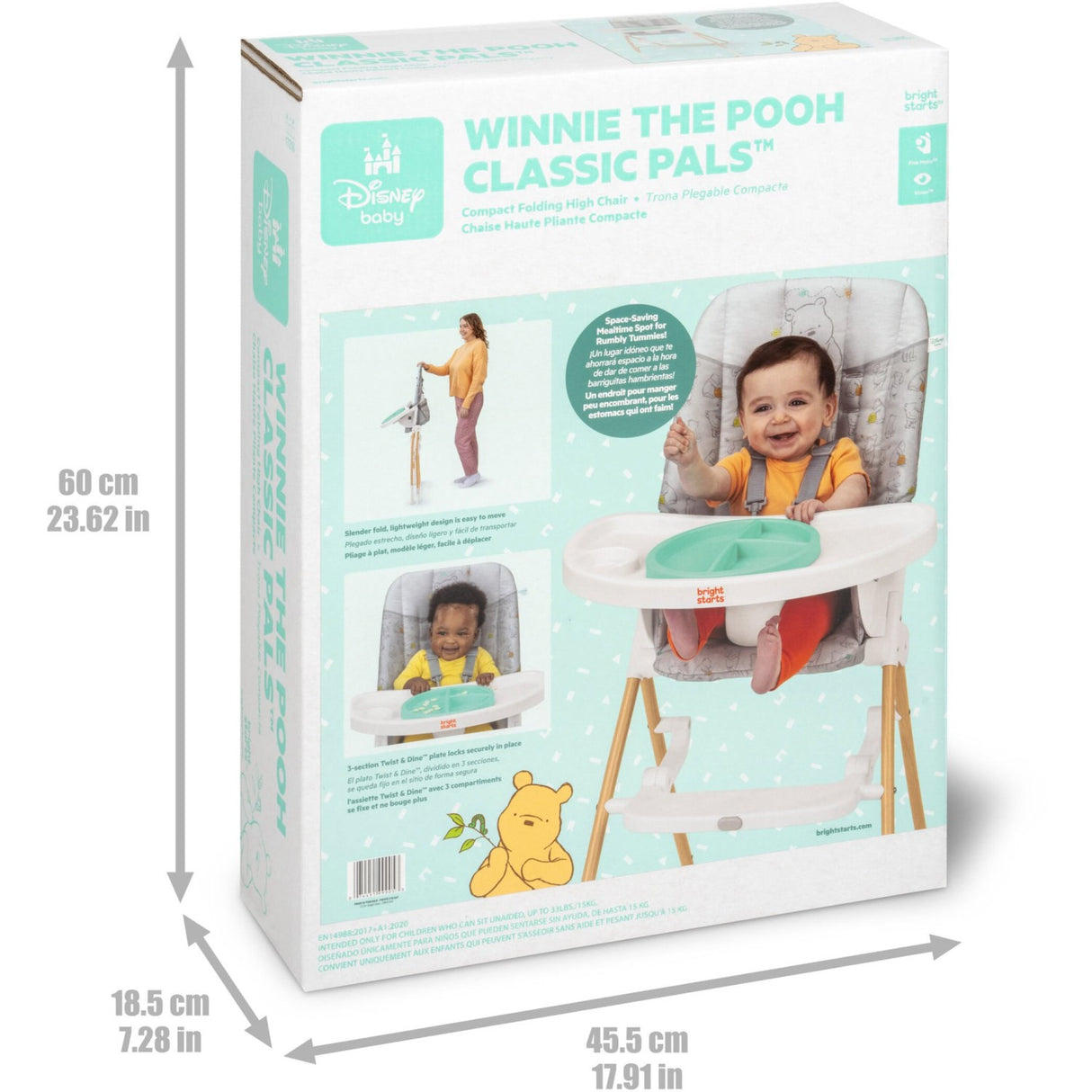 Bright Starts Winnie The Pooh Classic Pals™ Compact Folding High Stol