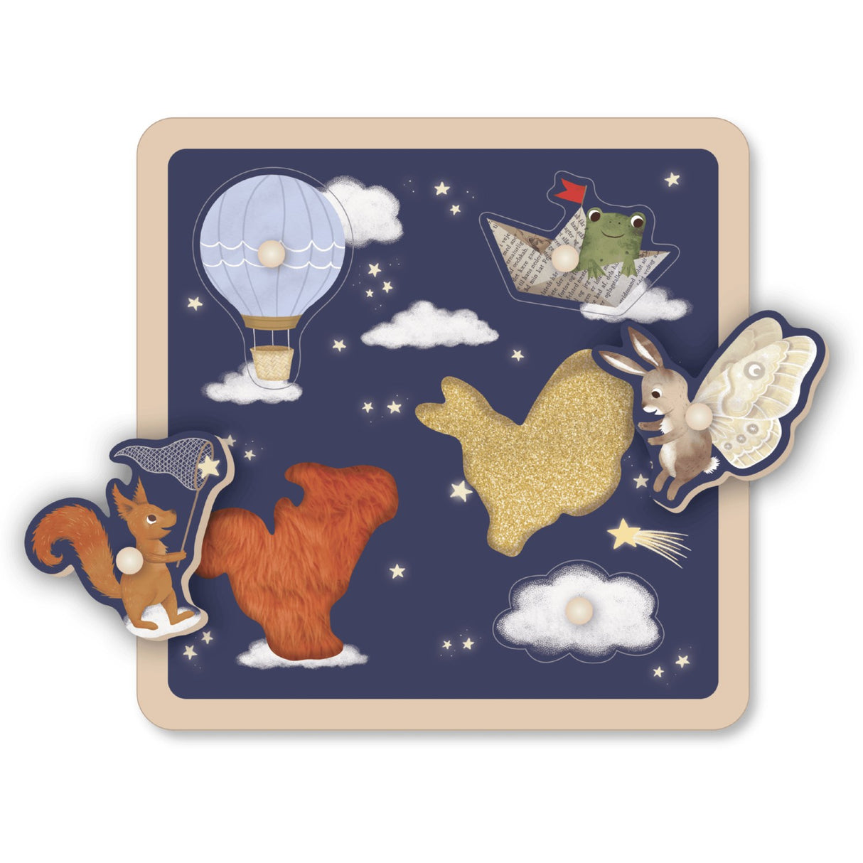 FILIBABBA Little Adventurers Wooden Sensory Pussel