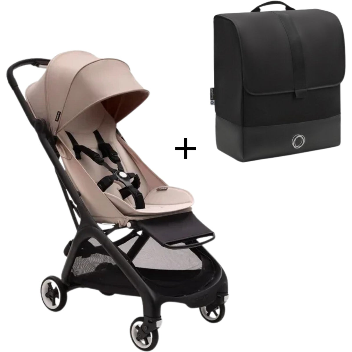 Bugaboo Butterfly Barnvagn och Transportväska Sand Paket