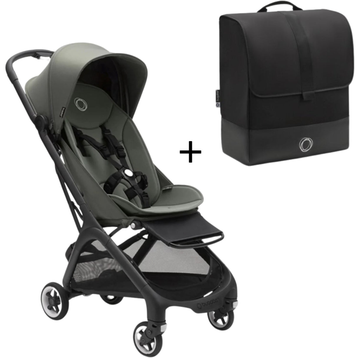 Bugaboo Butterfly Barnvagn och Transportväska Green Paket