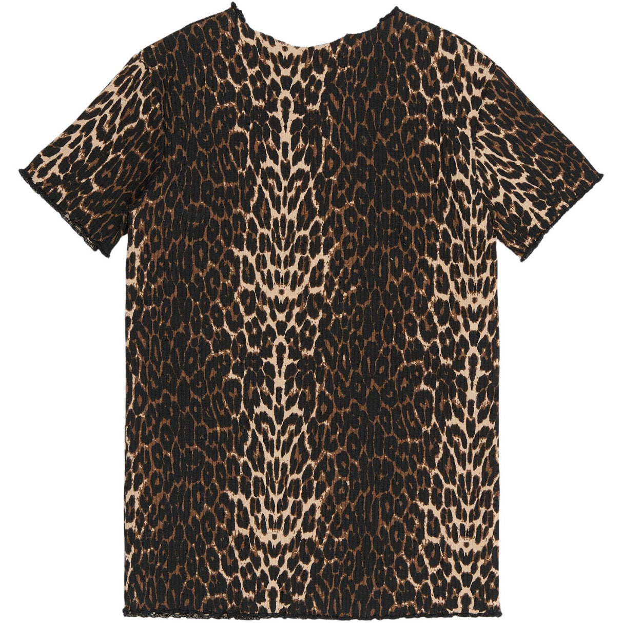 The New Oxford Tan AOP Ellen Rib T-Shirt