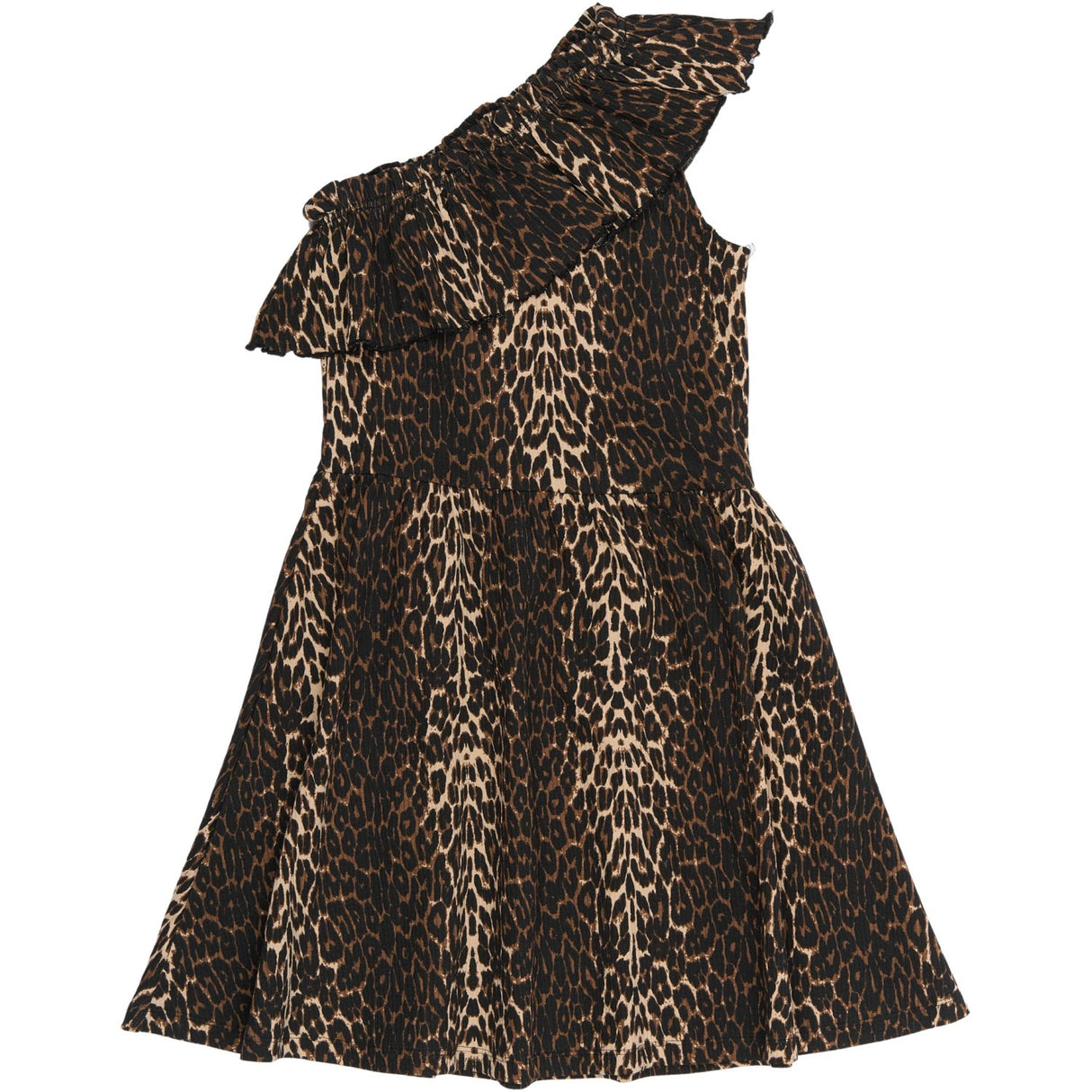 The New Oxford Tan AOP Ellen Rib Klänning