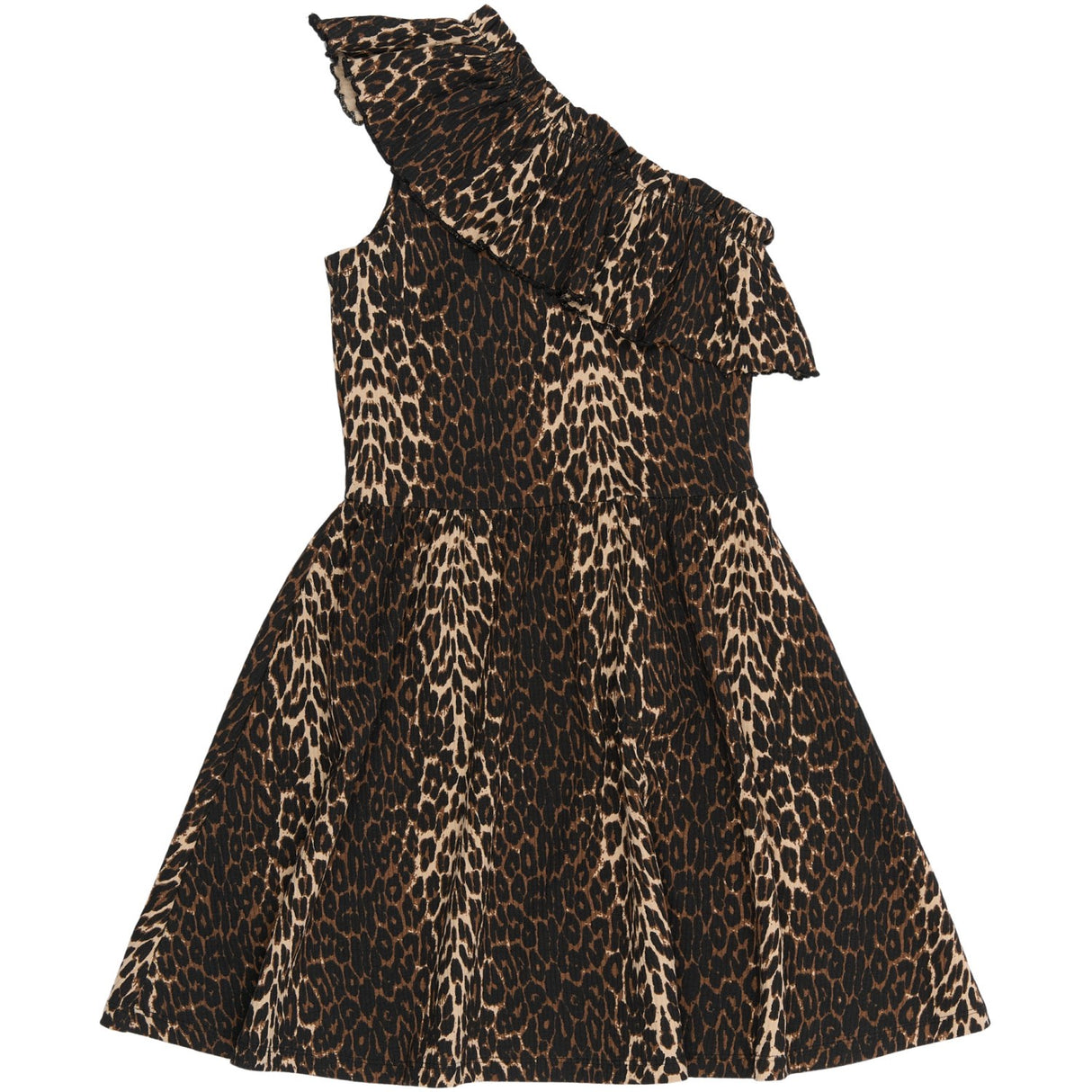 The New Oxford Tan AOP Ellen Rib Klänning