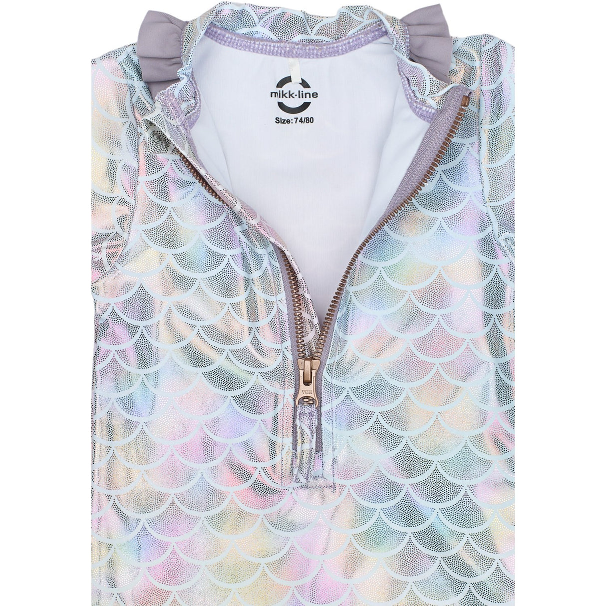 Mikk-Line Lavender Aura AOP UV Baddräkt Ruffle Återvunnen