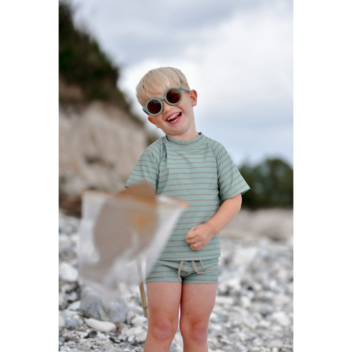 Mikk-Line Green Bay AOP UV Bade Trøje Återvunnen