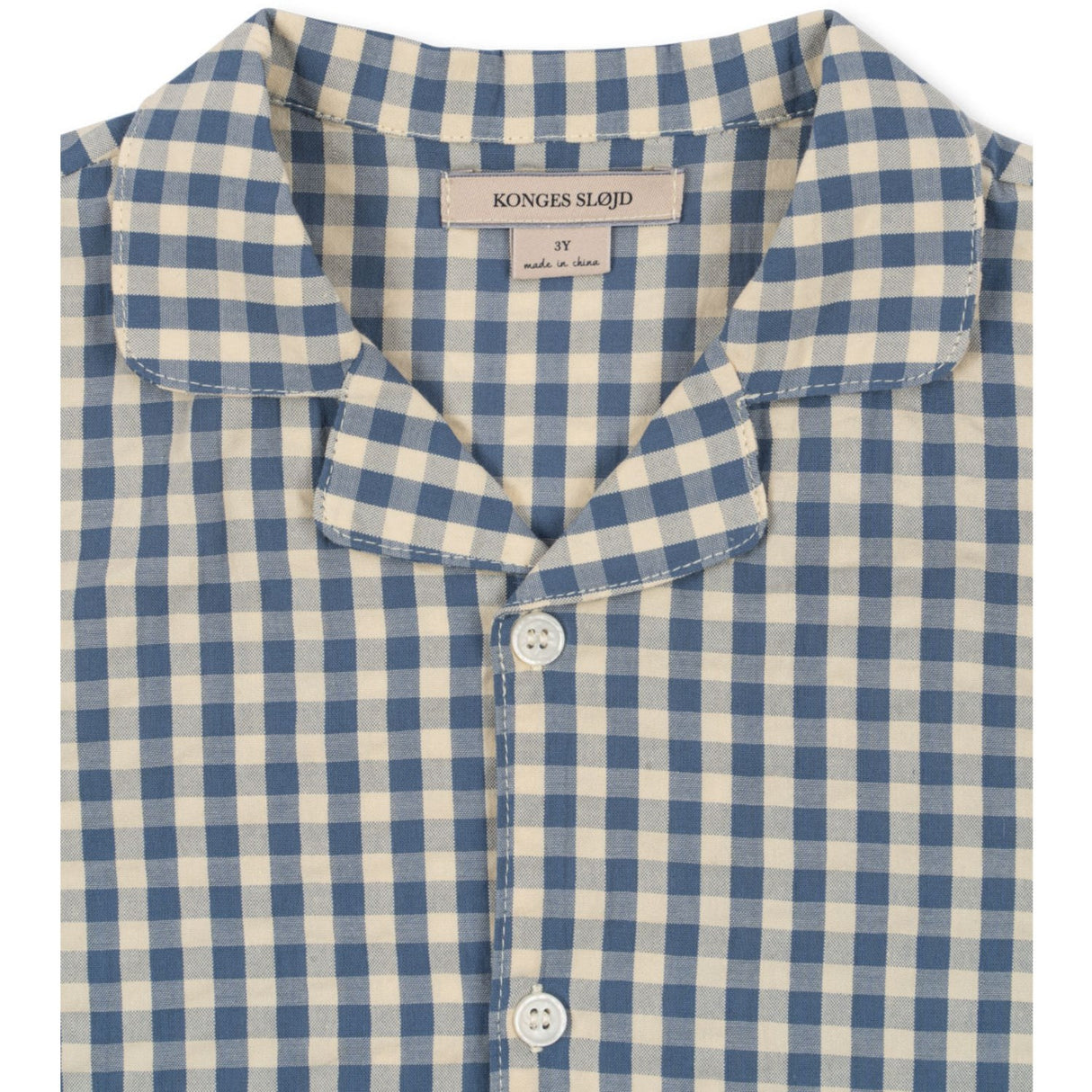 Konges Sløjd Captains Blue Check Kim Ss Skjorta Gots