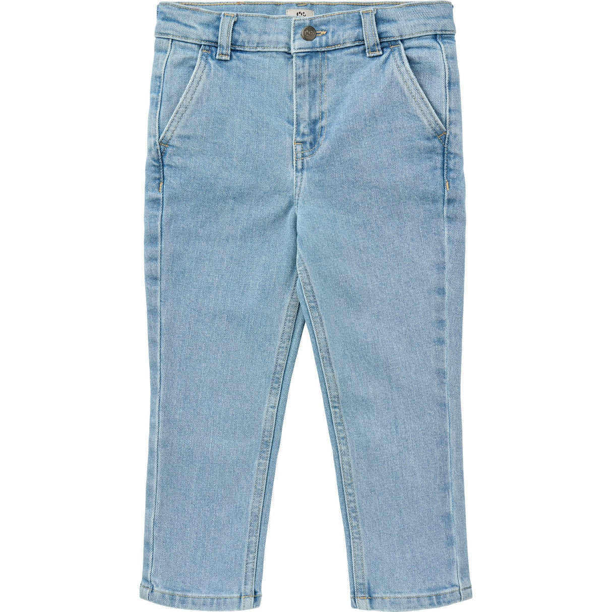 COPENHAGEN COLORS Lt. Blue Washed Organic Denim Chinos Byxor - Slim Fit