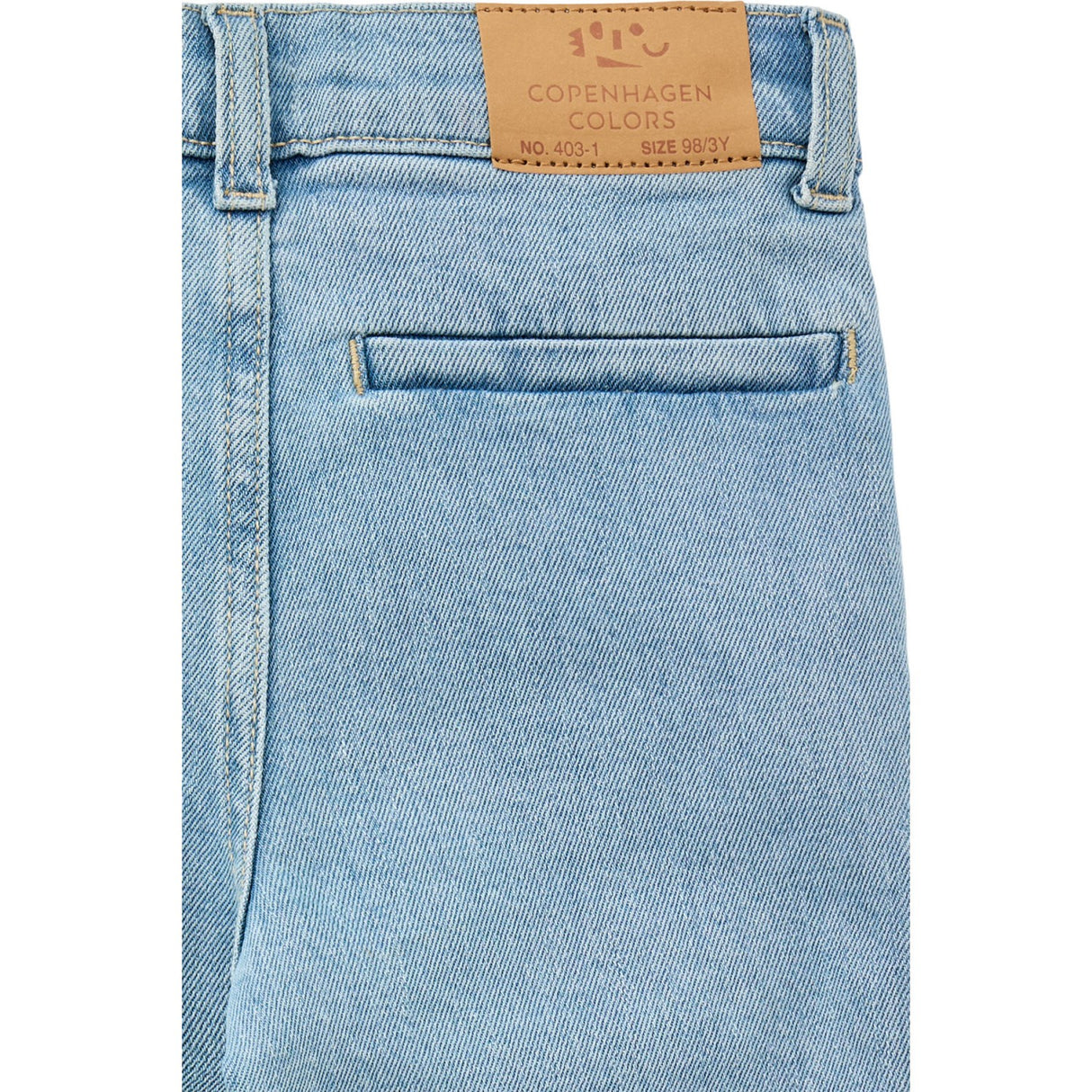COPENHAGEN COLORS Lt. Blue Washed Organic Denim Chinos Byxor - Slim Fit