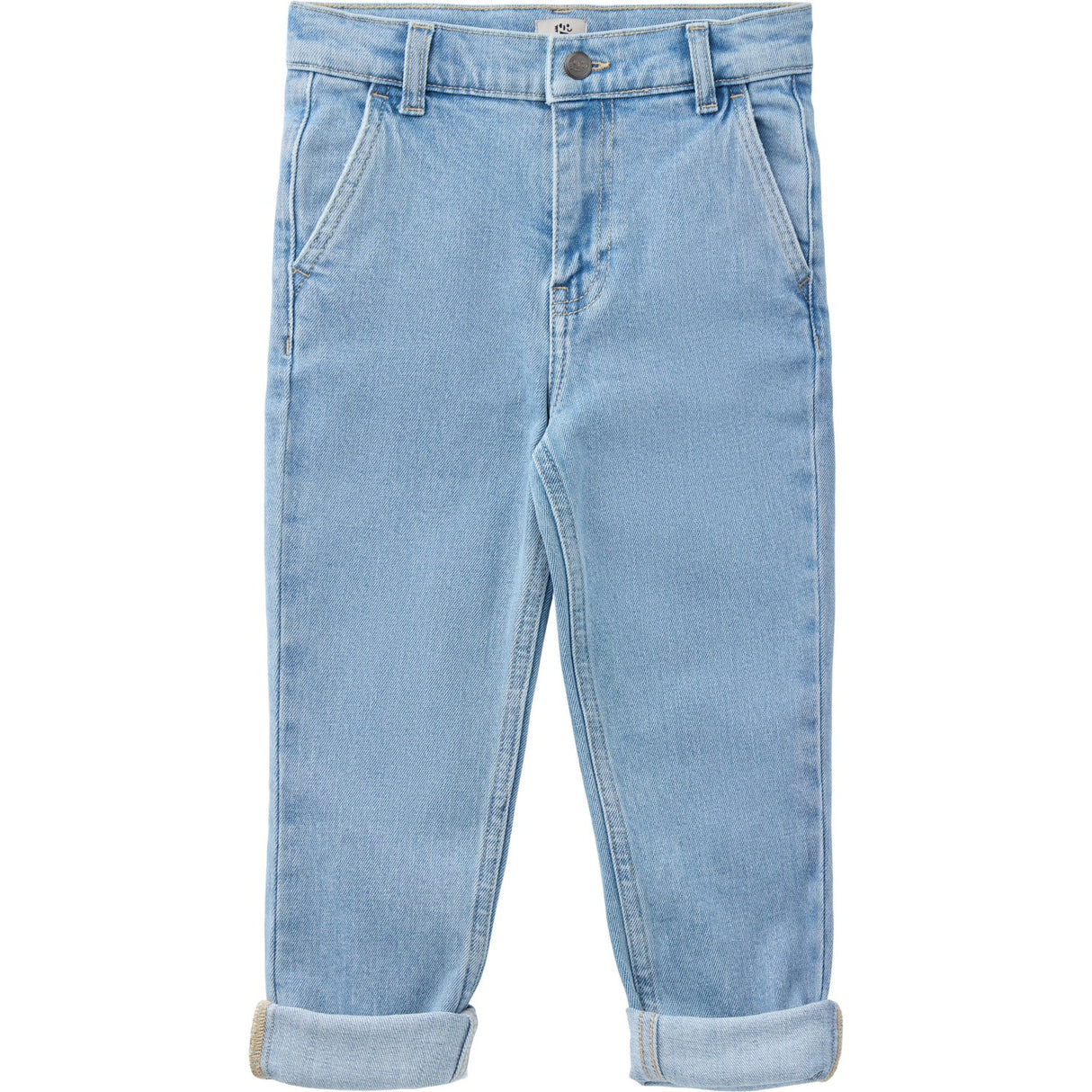 COPENHAGEN COLORS Lt. Blue Washed Organic Denim Chinos Byxor - Slim Fit