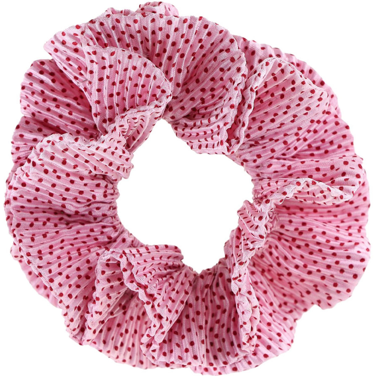 Bow's by Stær Kaisa Scrunchie - Rosa/Röda prickar