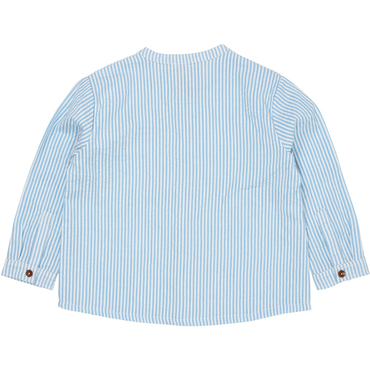Copenhagen Colors Sky Blue W Cream Stripe Seersucker Skjorta