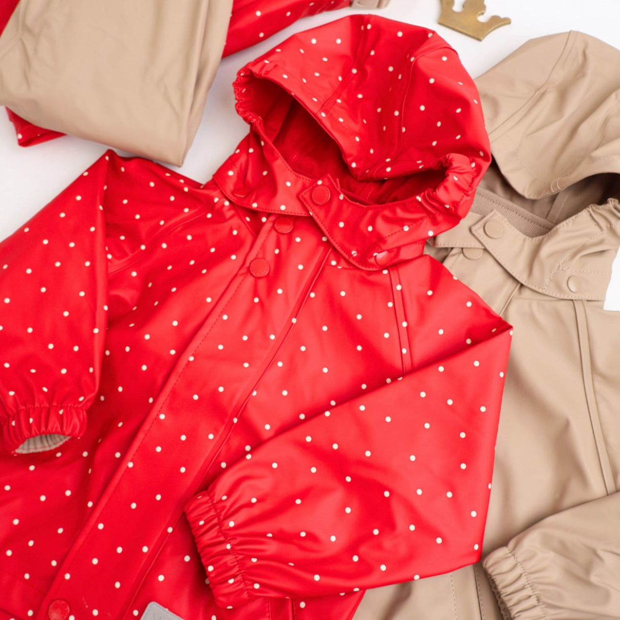 MarMar Rainwear Red Dew Dot Oddy Set Outerwear