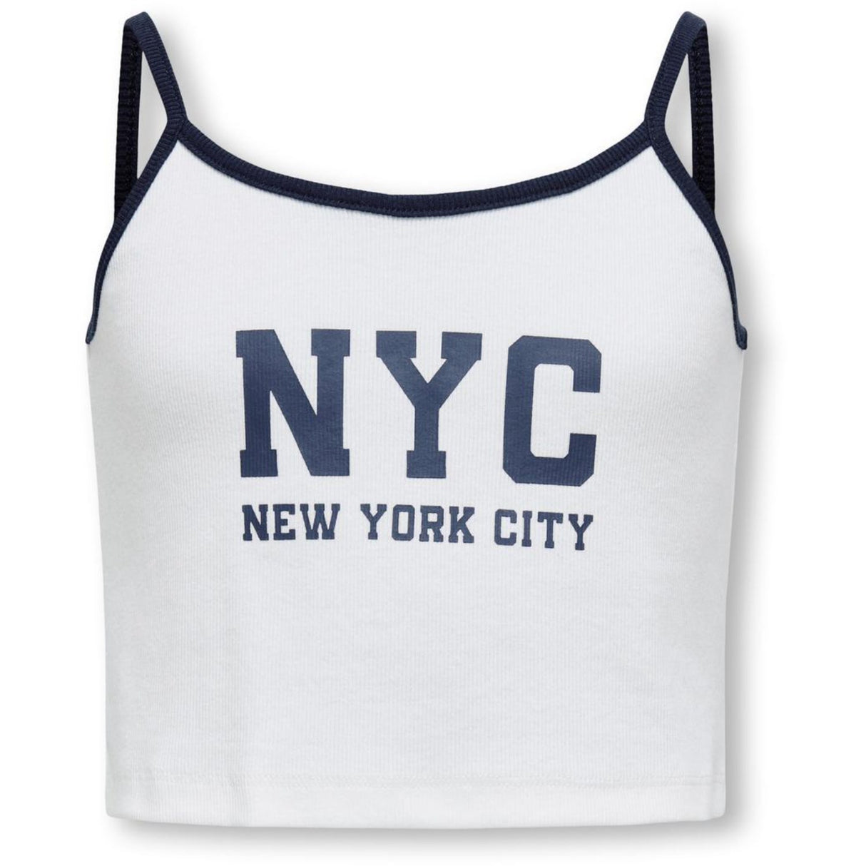 kids ONLY Bright White Navy Blazer NYC Vikka Rib Print Topp