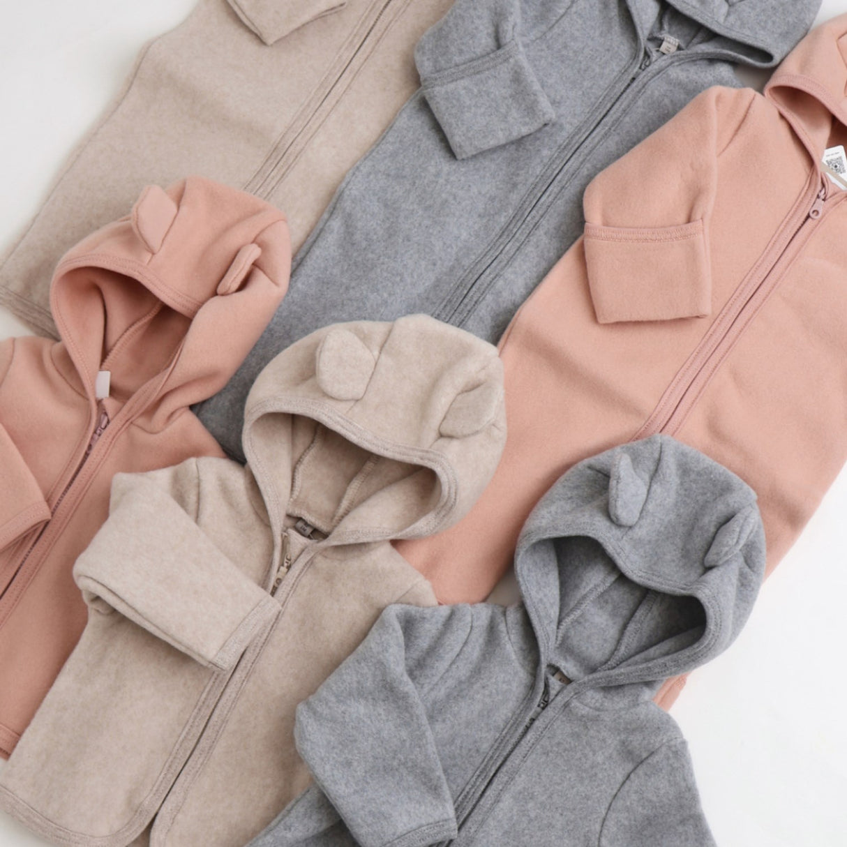 Huttelihut Camel Melange Jacka Ears Bomull Fleece