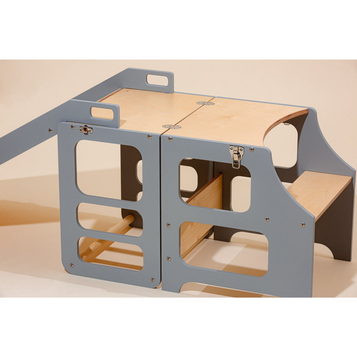 Duck Woodworks Foldable Kitchen Tower w. Slide Grey