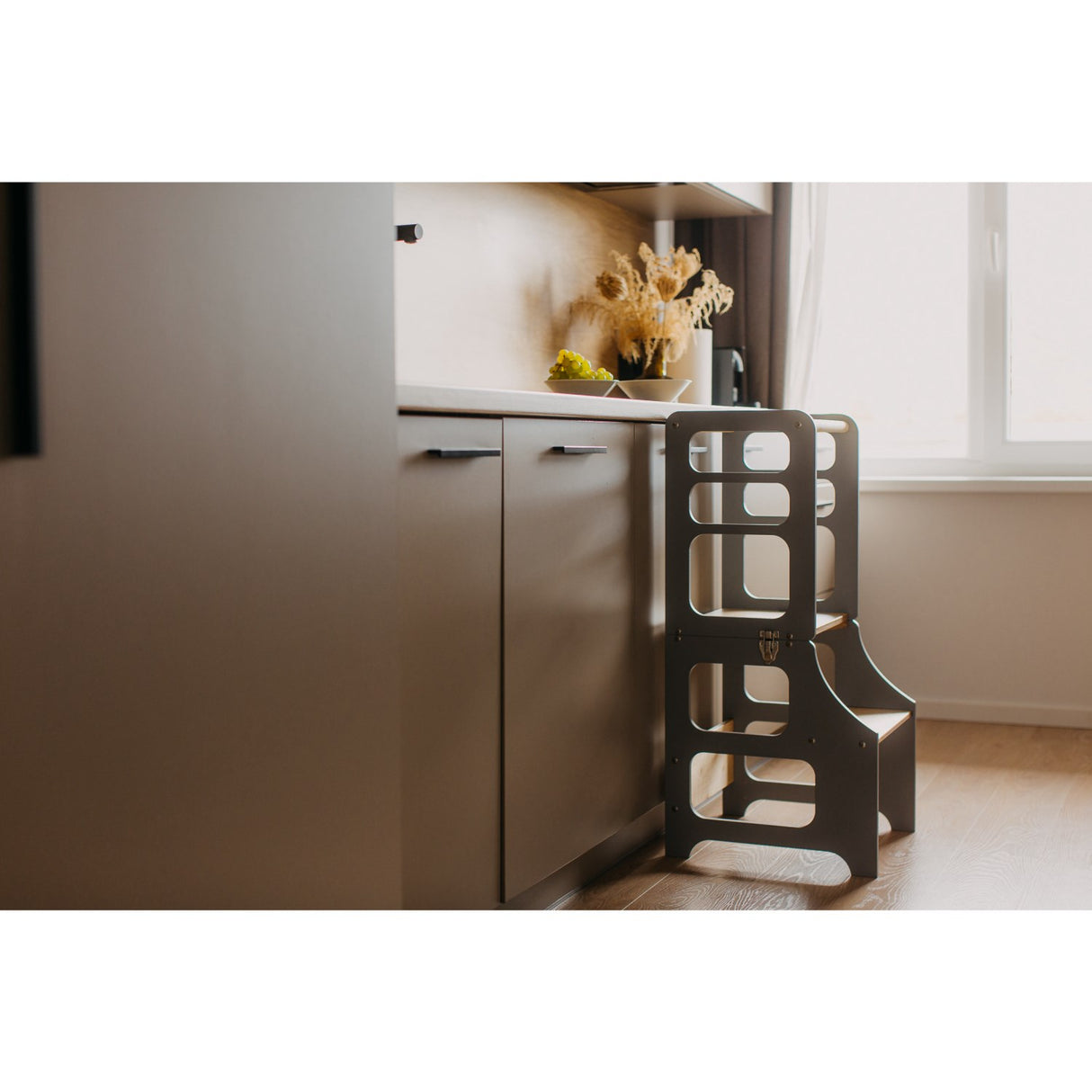 Duck Woodworks Foldable Kitchen Tower Grey