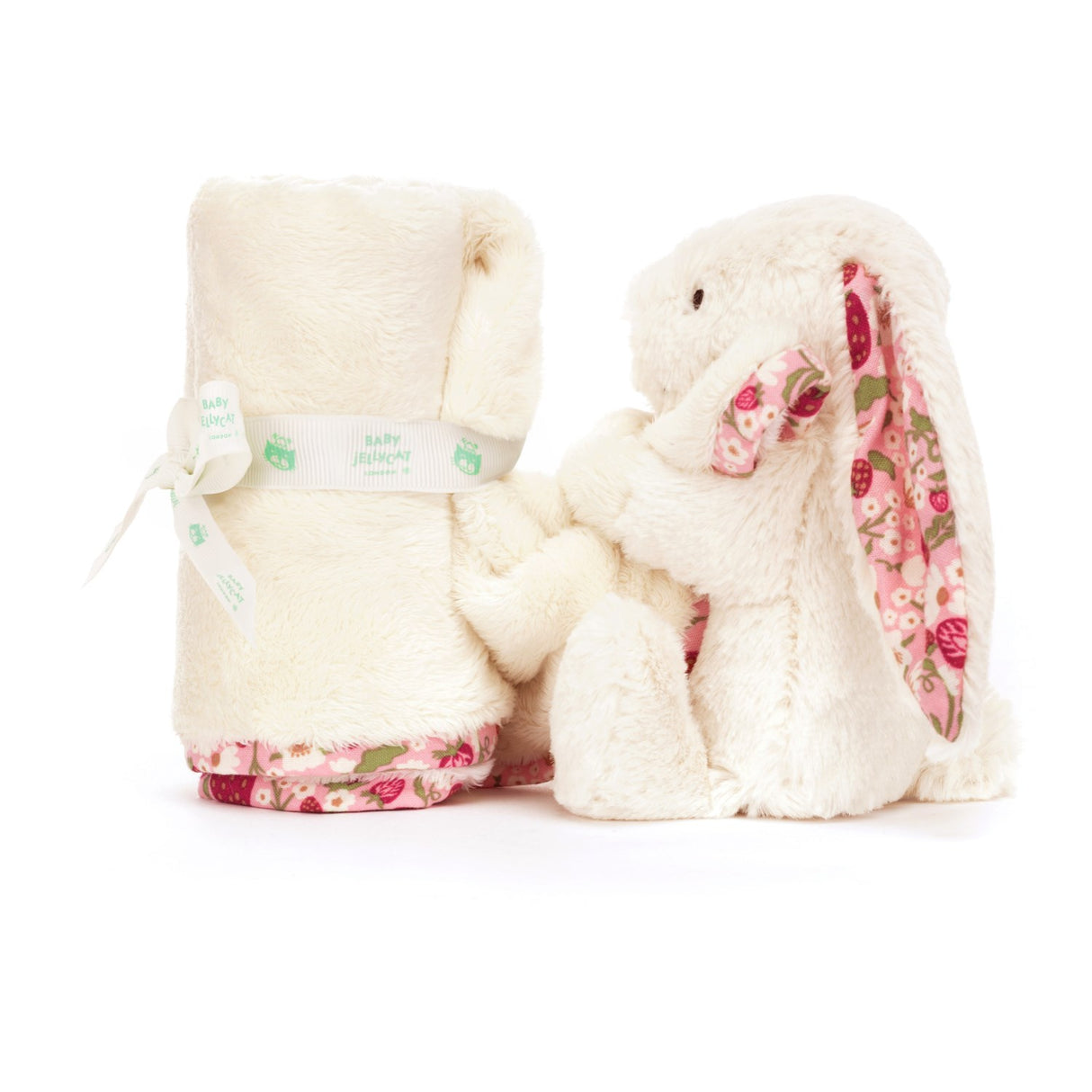 Jellycat Bashful Kanin Mimi Strawberry Snuttefilt