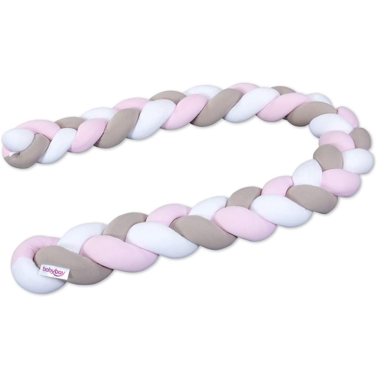 babybay® White/Beige/Rosé Nest Snake Jersey Flätad 280 Cm
