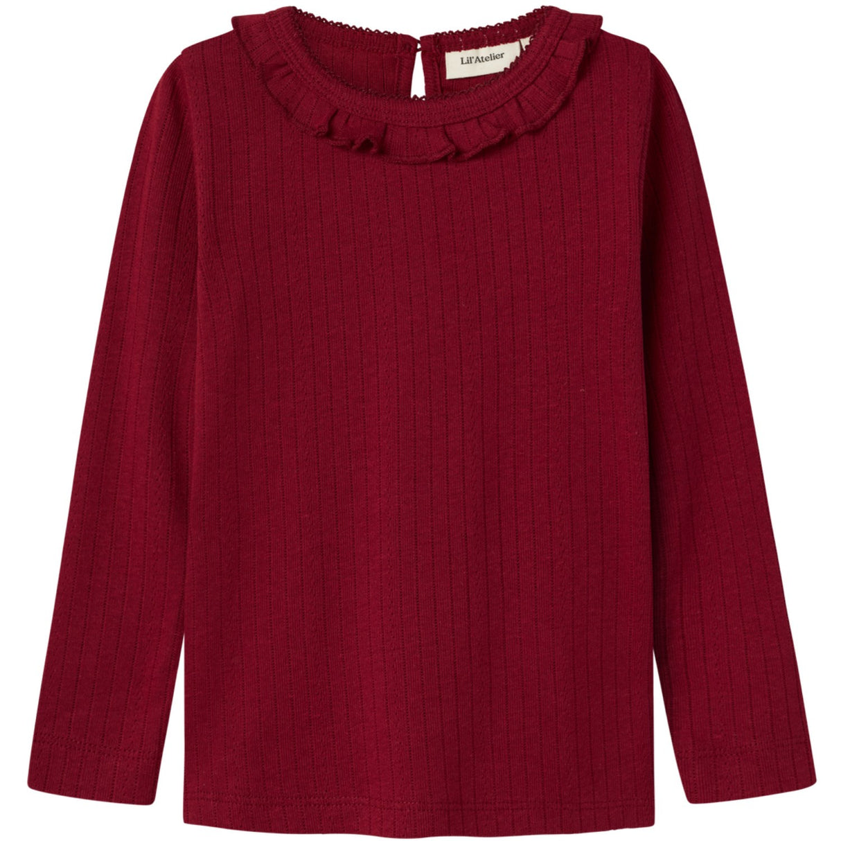 Lil'Atelier Red Dahlia Rachel Nim Slim Blus