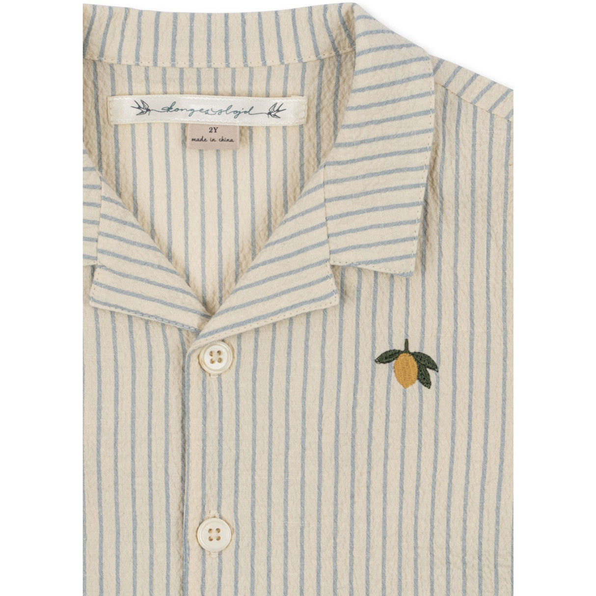 Konges Sløjd Cloud Stripe Celebration Elliot Ss Skjorta GOTS
