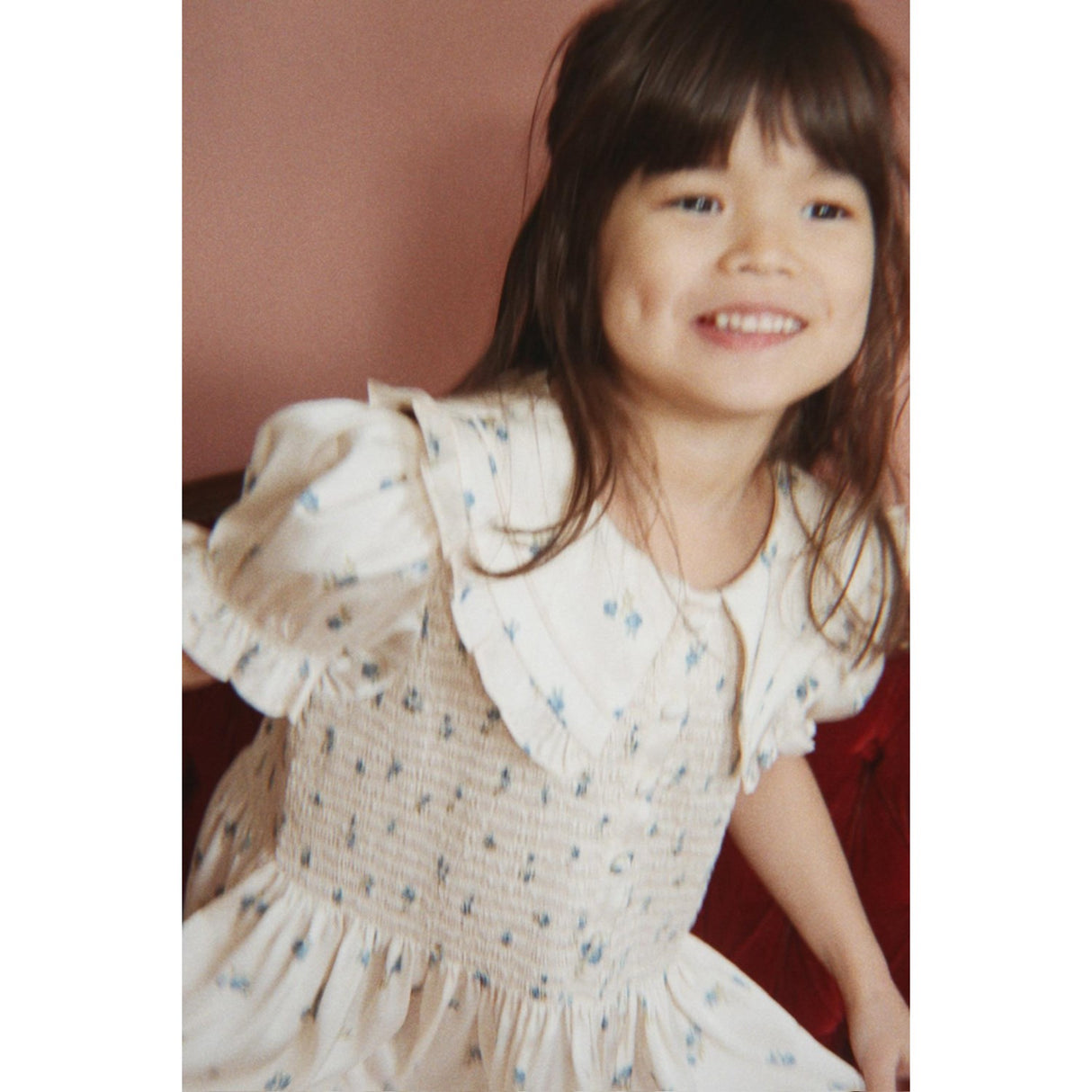 Konges Sløjd Rosa Bleu Celebration Sheeny Smock Klänning