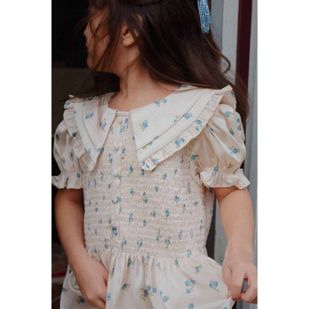 Konges Sløjd Rosa Bleu Celebration Sheeny Smock Klänning