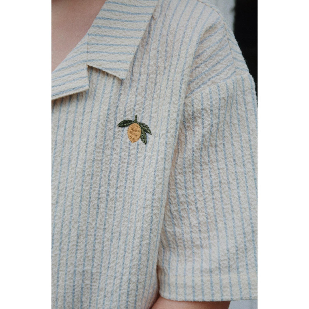 Konges Sløjd Cloud Stripe Celebration Elliot Ss Skjorta GOTS