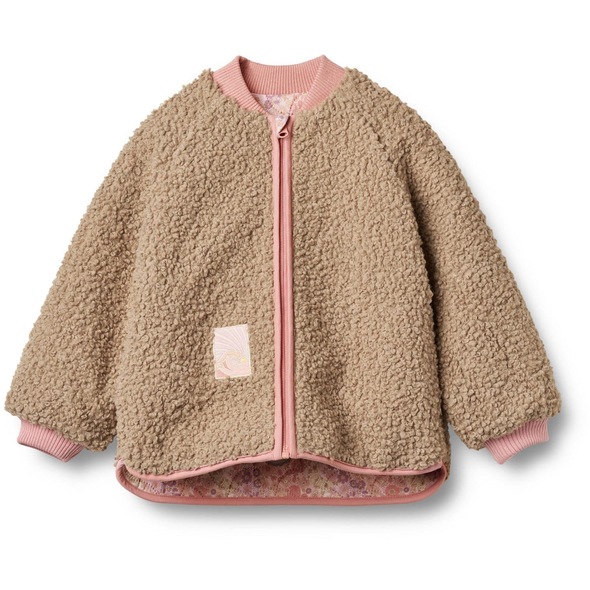 Wheat Lilac Flower Rainbow Vändbar Thermo Jacka Lake