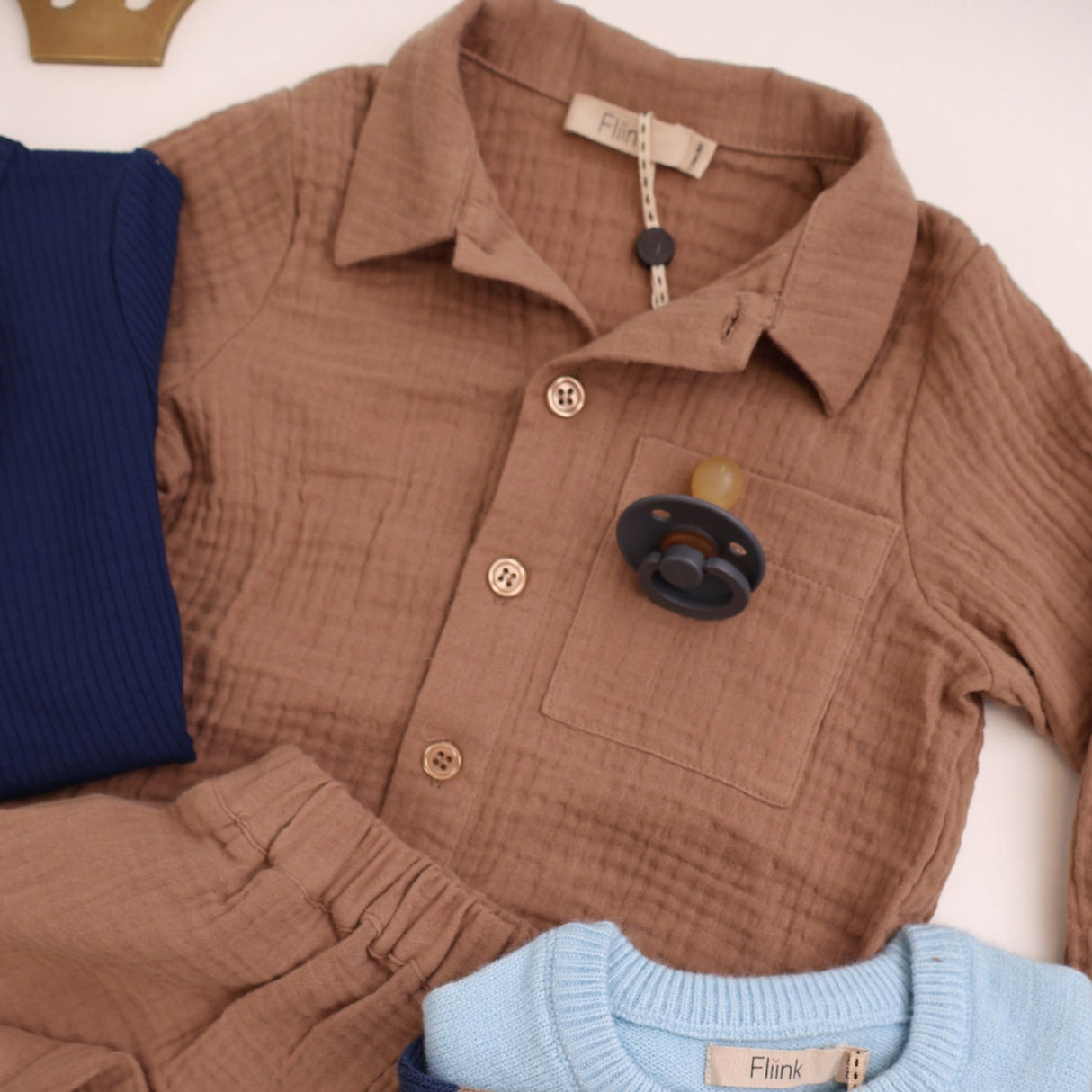 Fliink Pine Bark Elmo Ls Skjorta