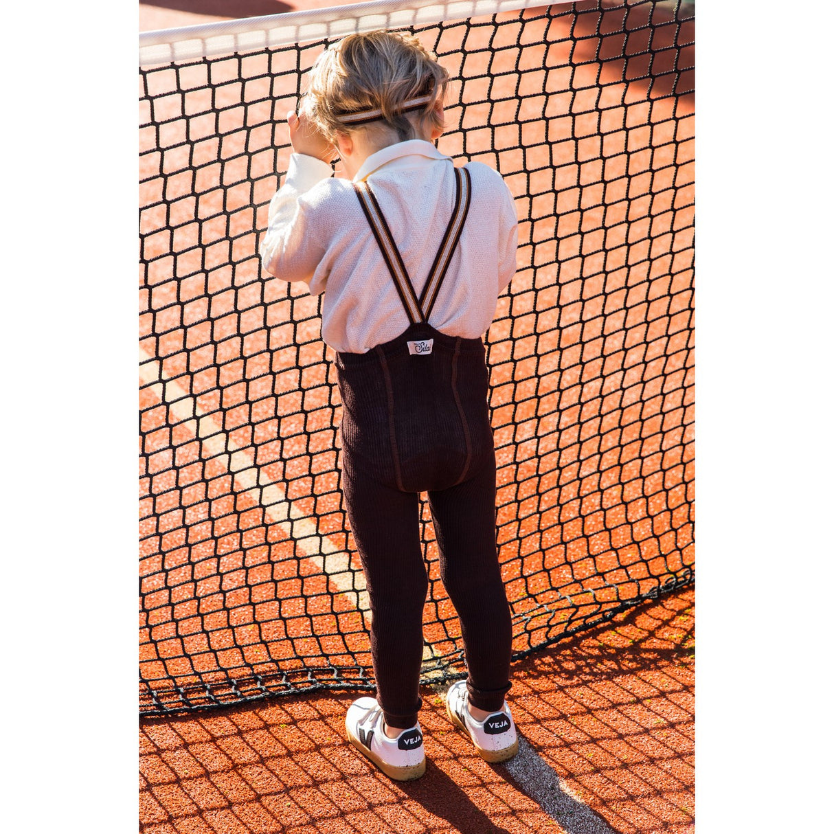 Silly Silas Chocolate Brown Striped Footless Strumpbyxar