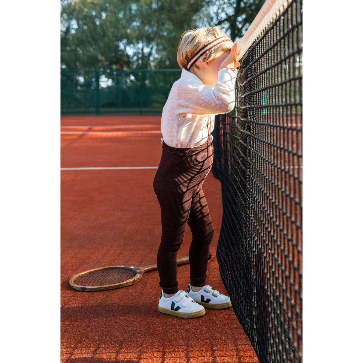 Silly Silas Chocolate Brown Striped Footless Strumpbyxar