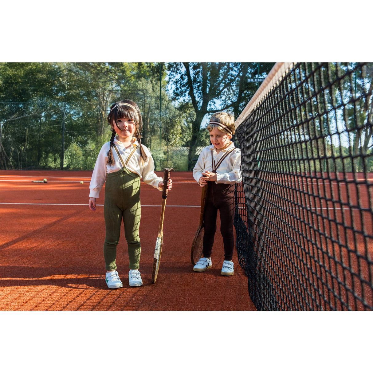 Silly Silas Chocolate Brown Striped Footless Strumpbyxar