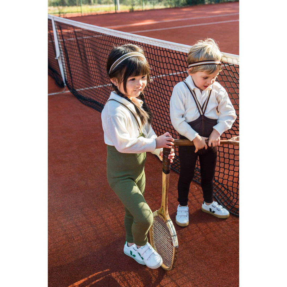 Silly Silas Olive Striped Footless Strumpbyxar