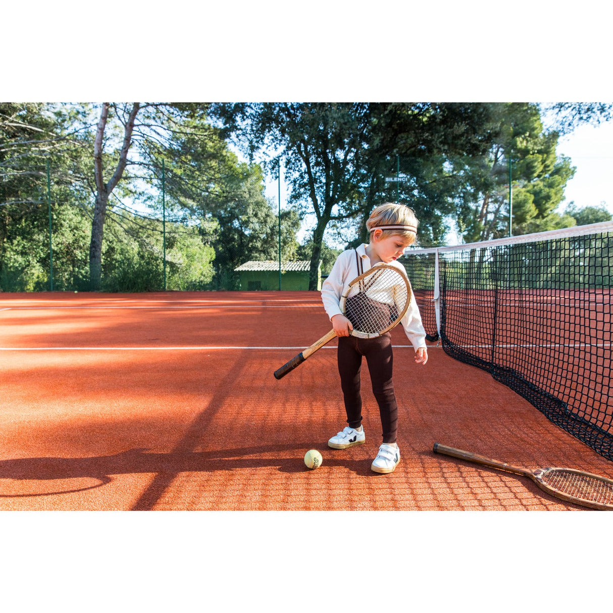 Silly Silas Chocolate Brown Striped Footless Strumpbyxar