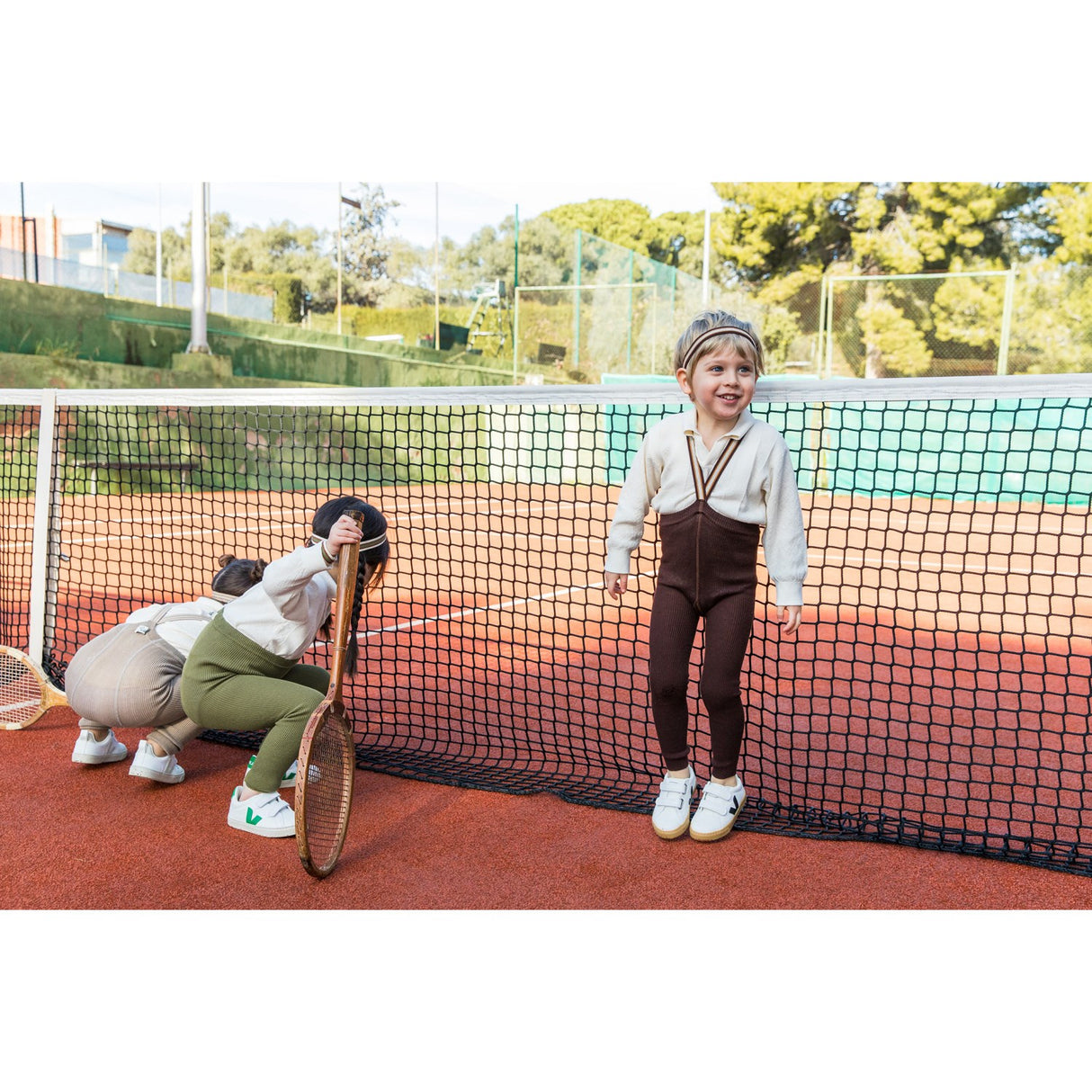 Silly Silas Olive Striped Footless Strumpbyxar