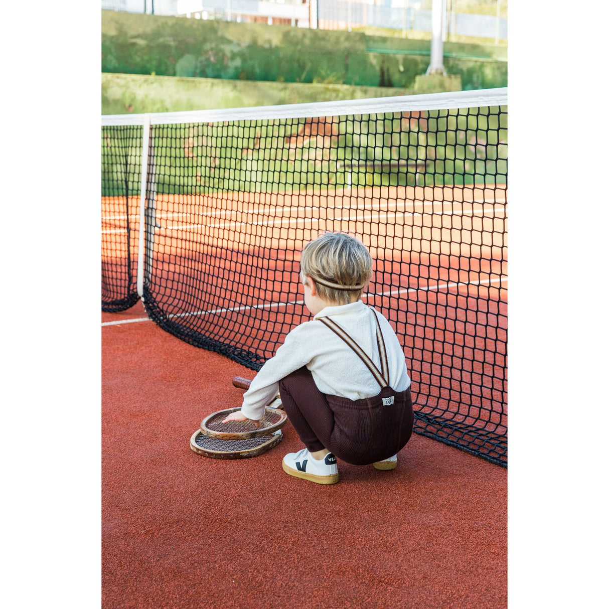 Silly Silas Chocolate Brown Striped Footless Strumpbyxar