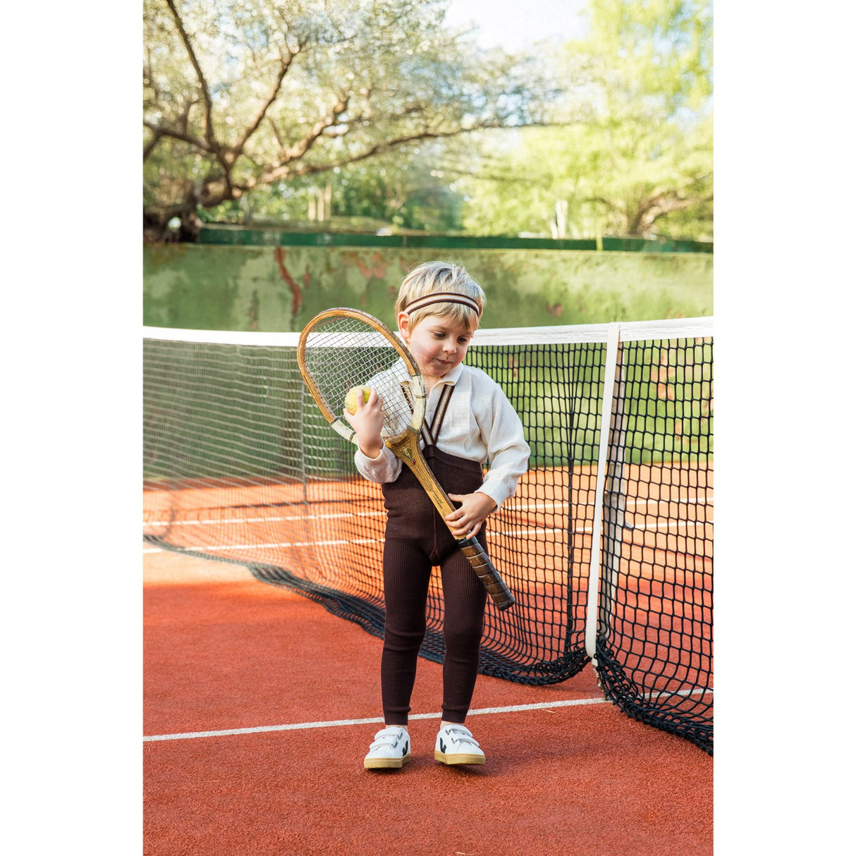 Silly Silas Chocolate Brown Striped Footless Strumpbyxar