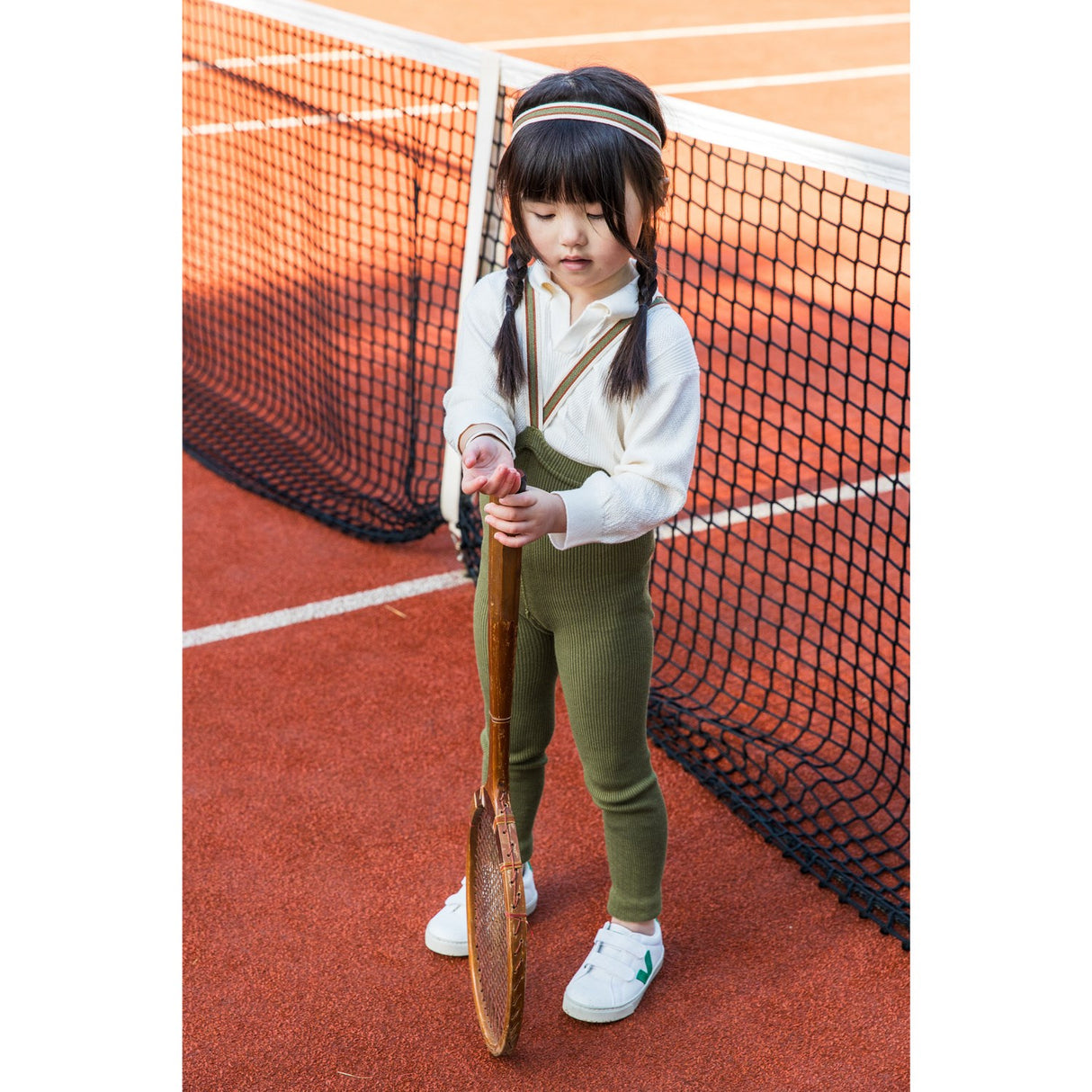 Silly Silas Olive Striped Footless Strumpbyxar