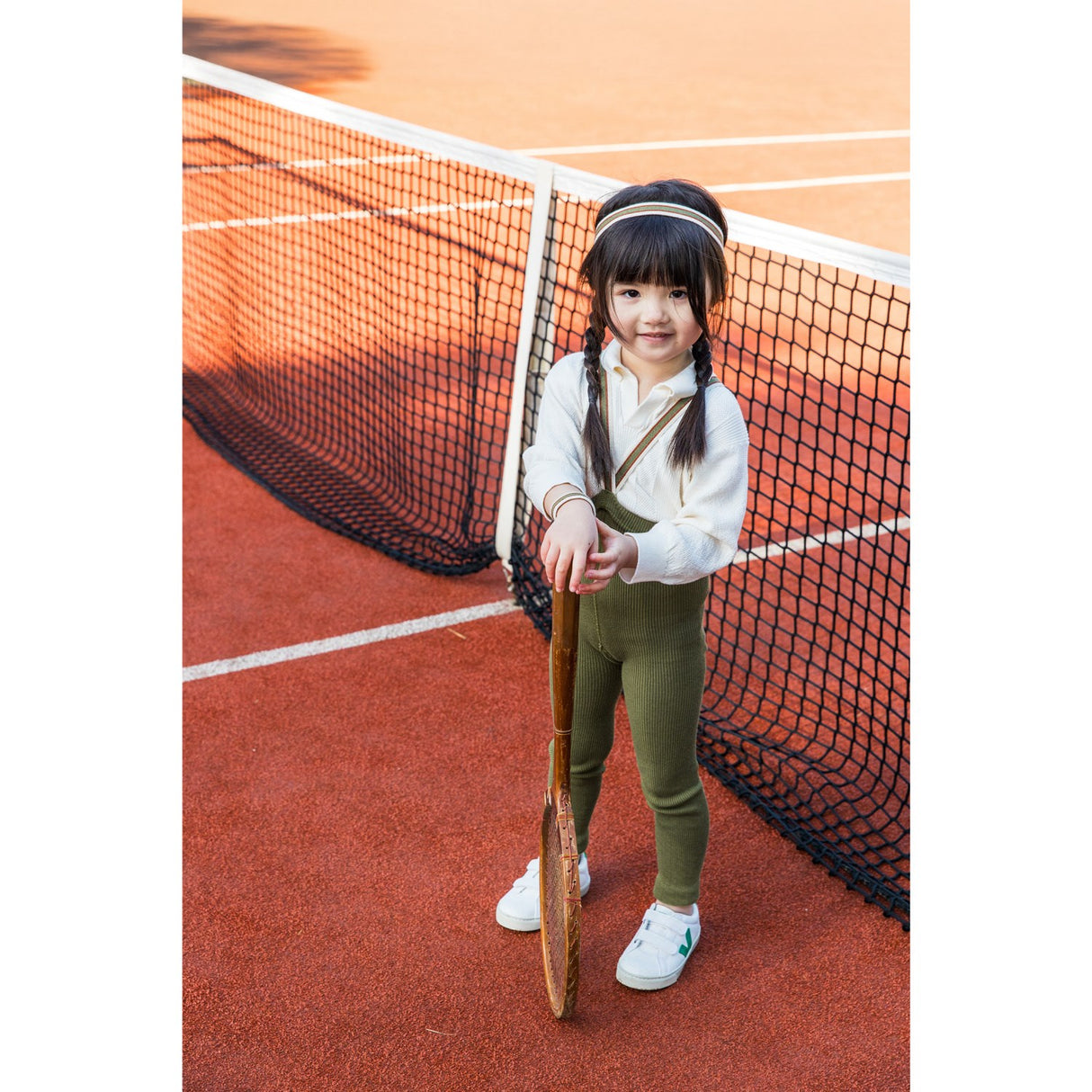 Silly Silas Olive Striped Footless Strumpbyxar