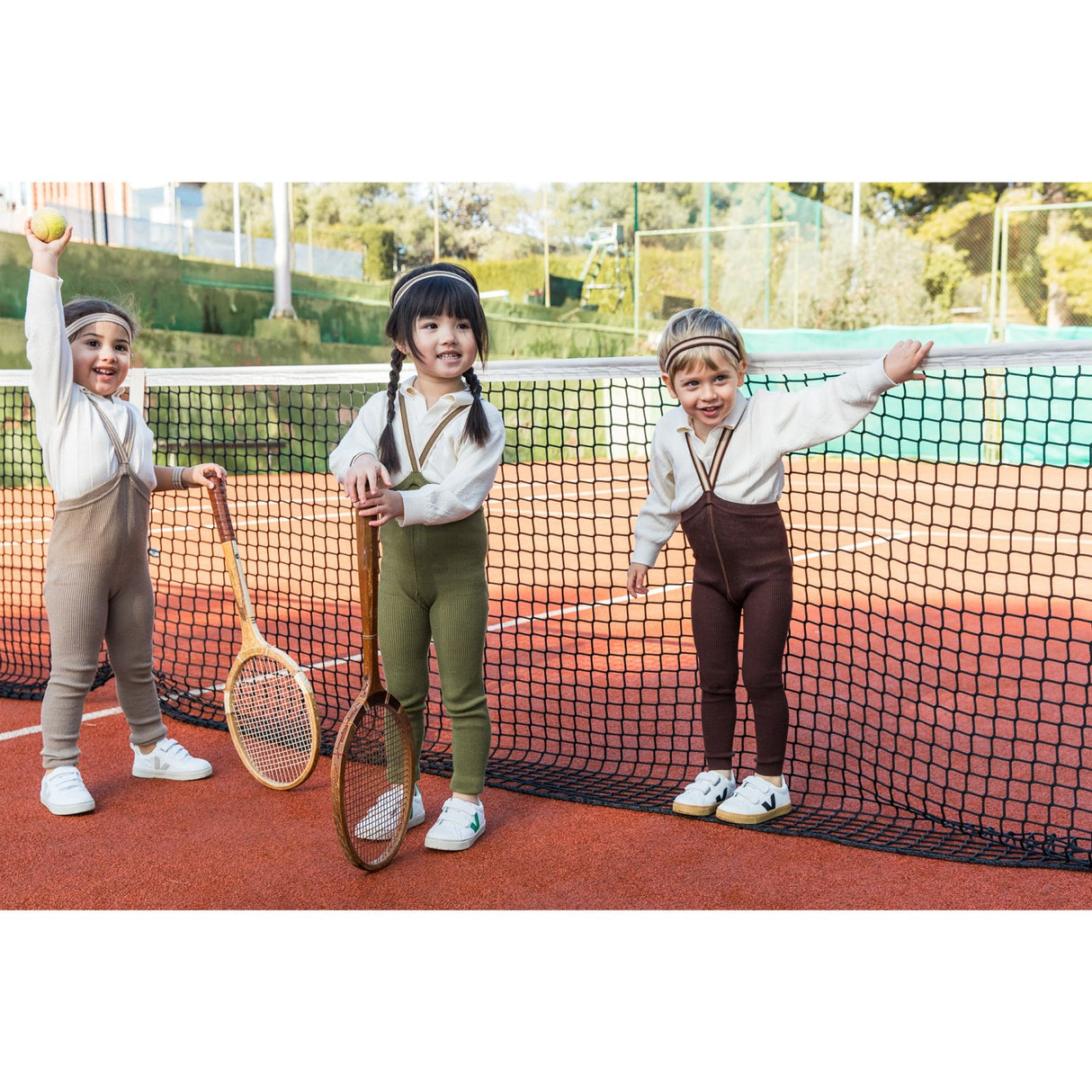 Silly Silas Oyster Grey Striped Footless Strumpbyxar