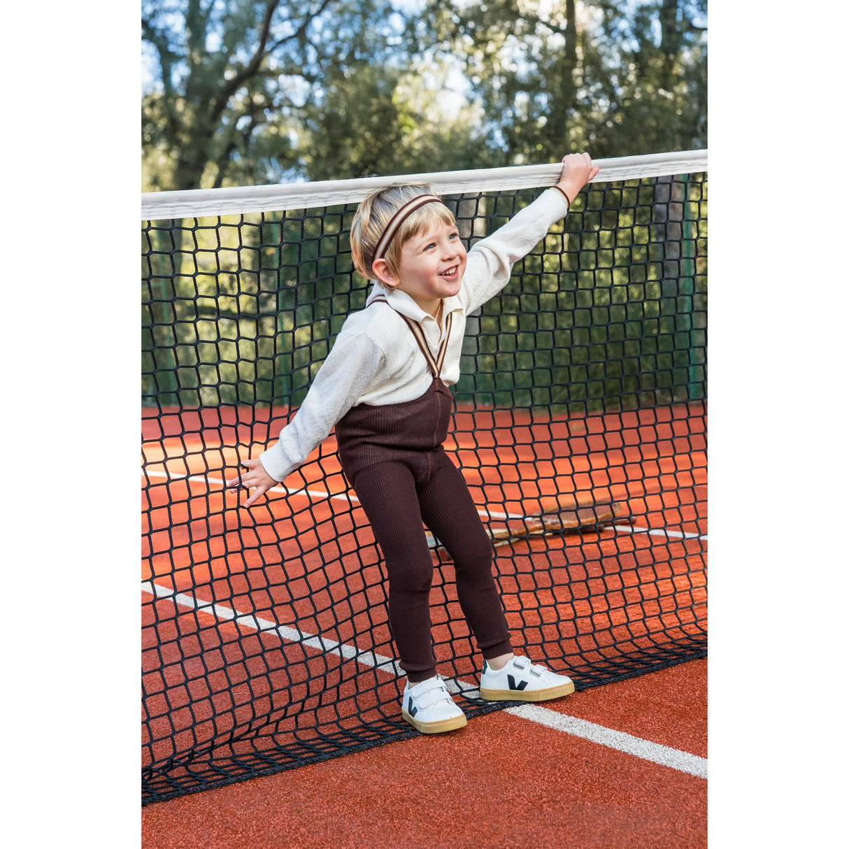 Silly Silas Chocolate Brown Striped Footless Strumpbyxar