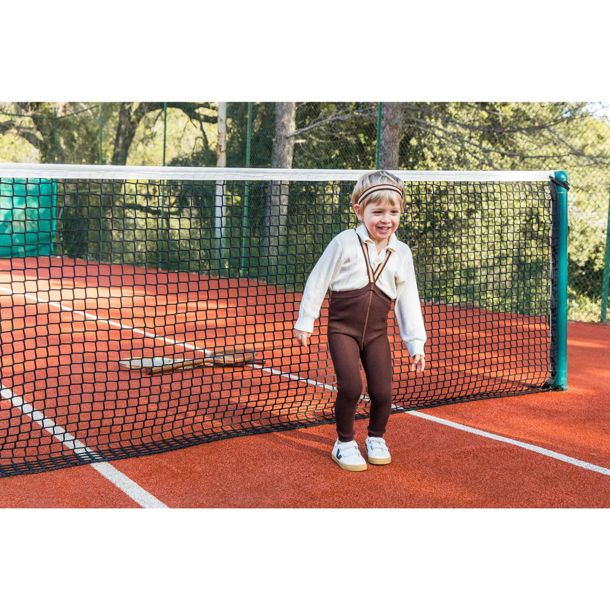 Silly Silas Chocolate Brown Striped Footless Strumpbyxar