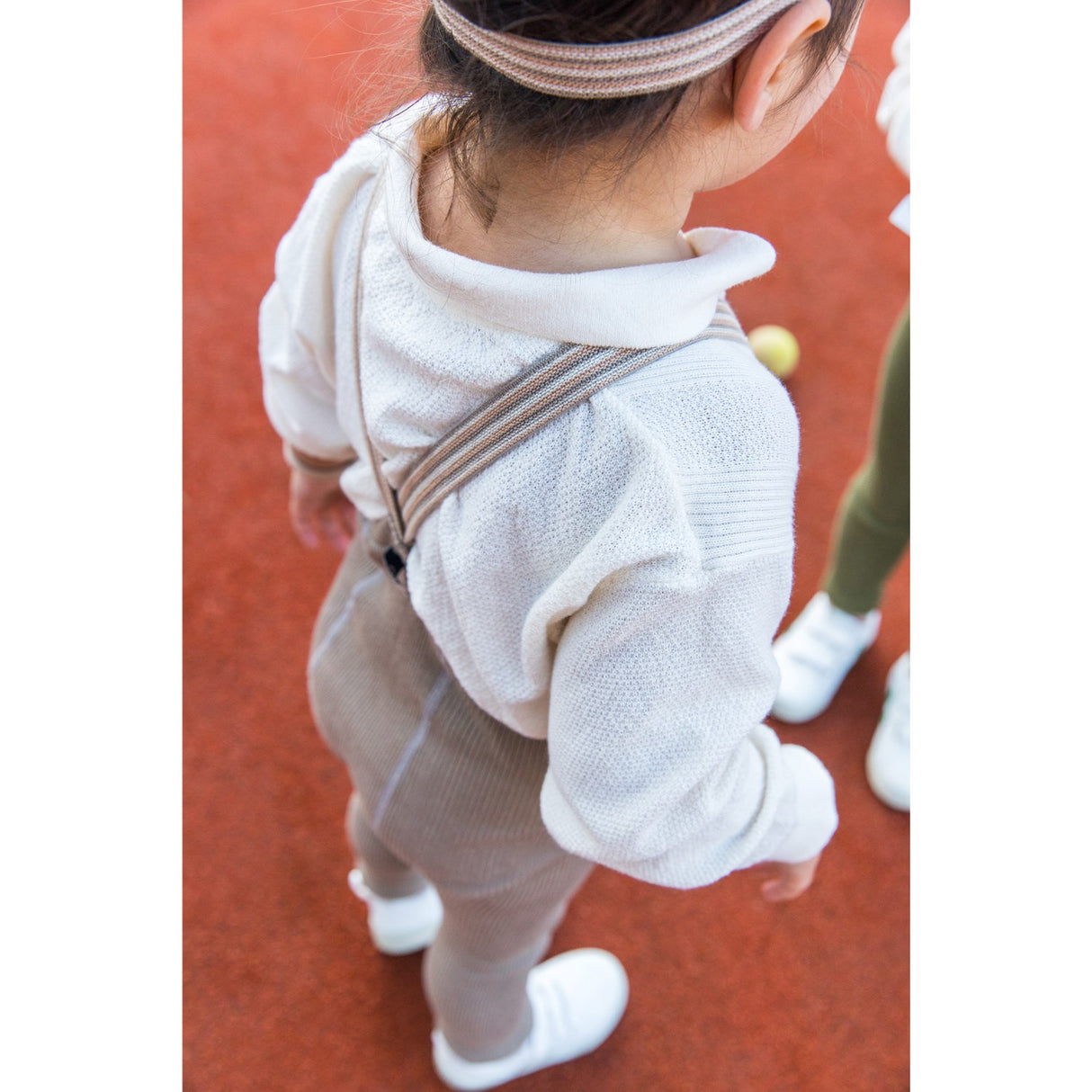 Silly Silas Oyster Grey Striped Footless Strumpbyxar