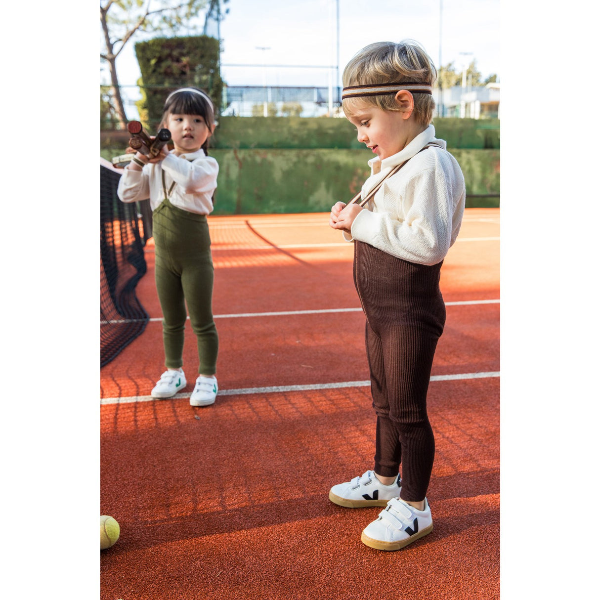 Silly Silas Chocolate Brown Striped Footless Strumpbyxar