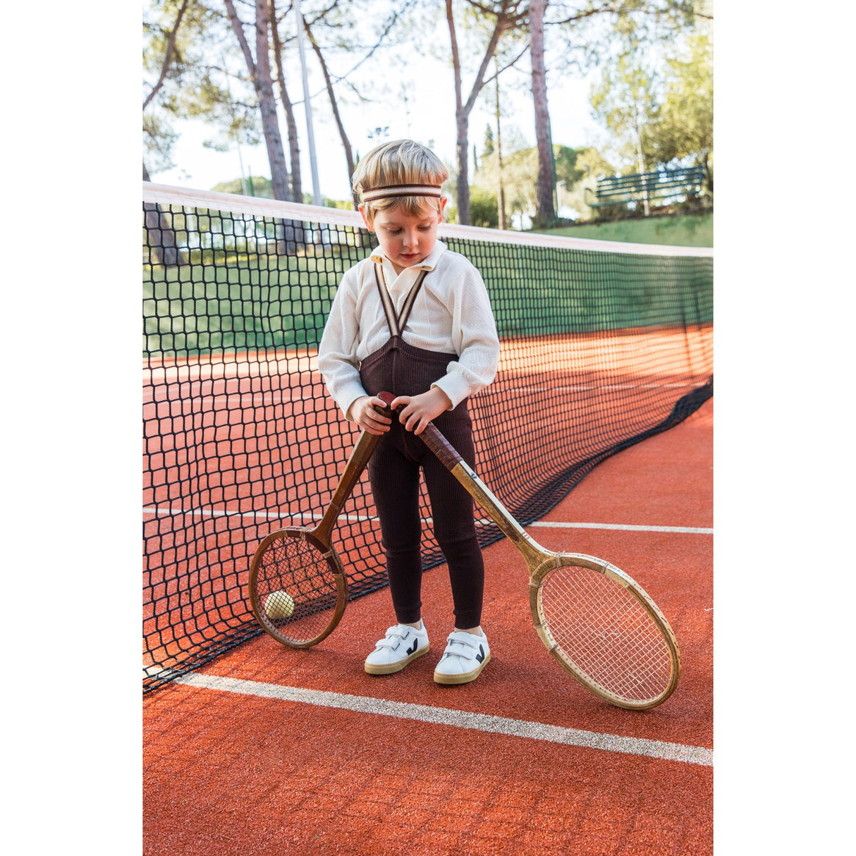 Silly Silas Chocolate Brown Striped Footless Strumpbyxar