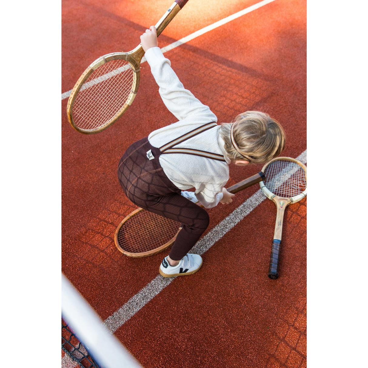 Silly Silas Chocolate Brown Striped Footless Strumpbyxar