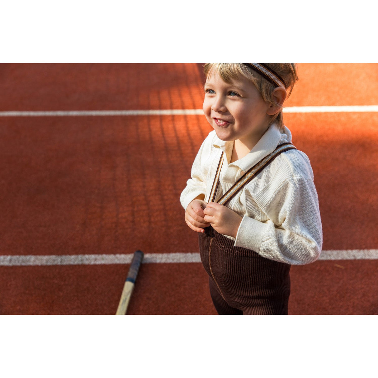 Silly Silas Chocolate Brown Striped Footless Strumpbyxar