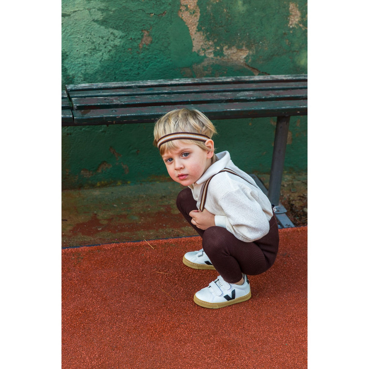 Silly Silas Chocolate Brown Striped Footless Strumpbyxar