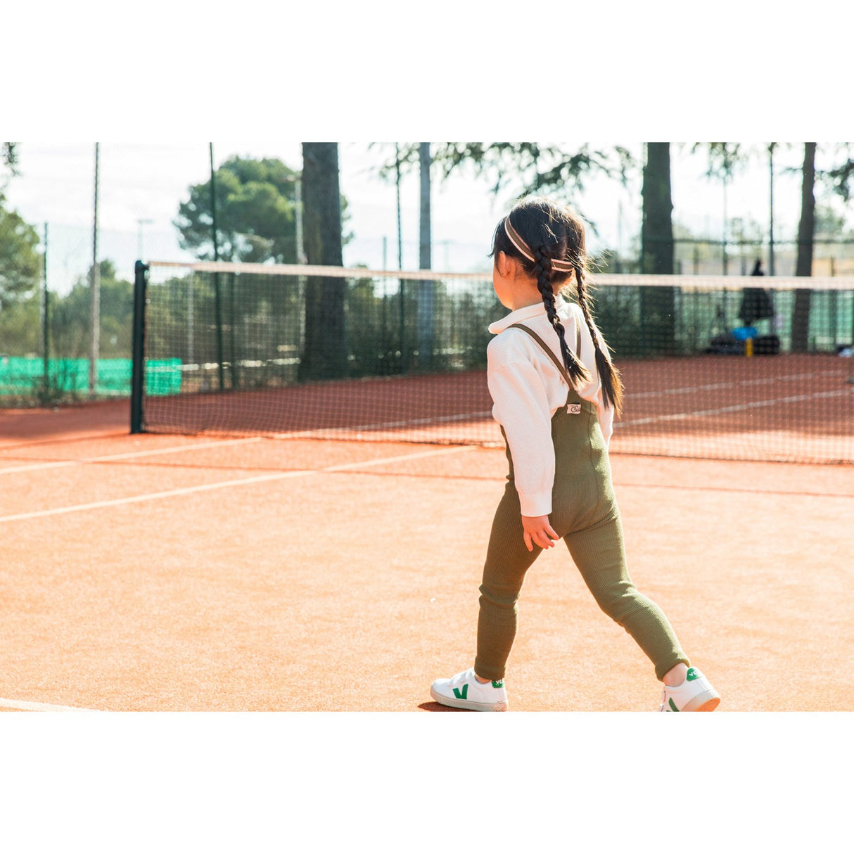 Silly Silas Olive Striped Footless Strumpbyxar